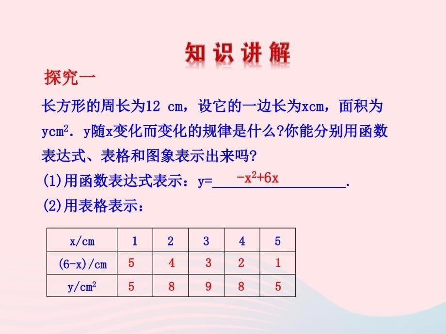 九年级数学下册第二章二次函数5用三种方式表示二次函数课件北师大29_第5页