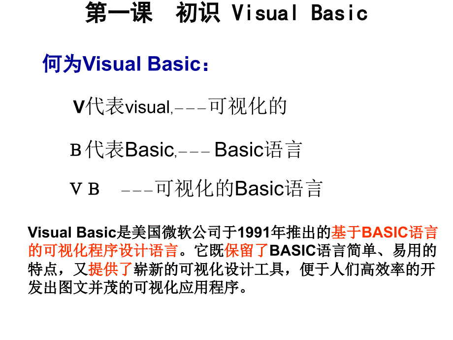 初三上册vb第一课初识VB课件_第2页