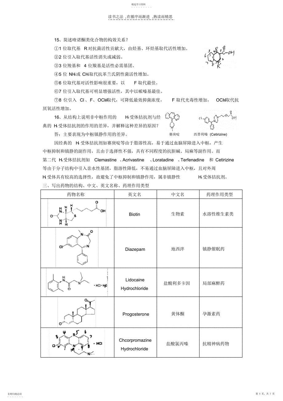 2022年药物化学复习重点_第5页