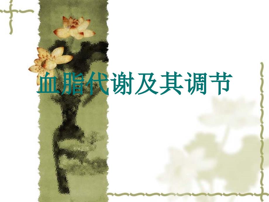 血脂代谢调节过程_第1页