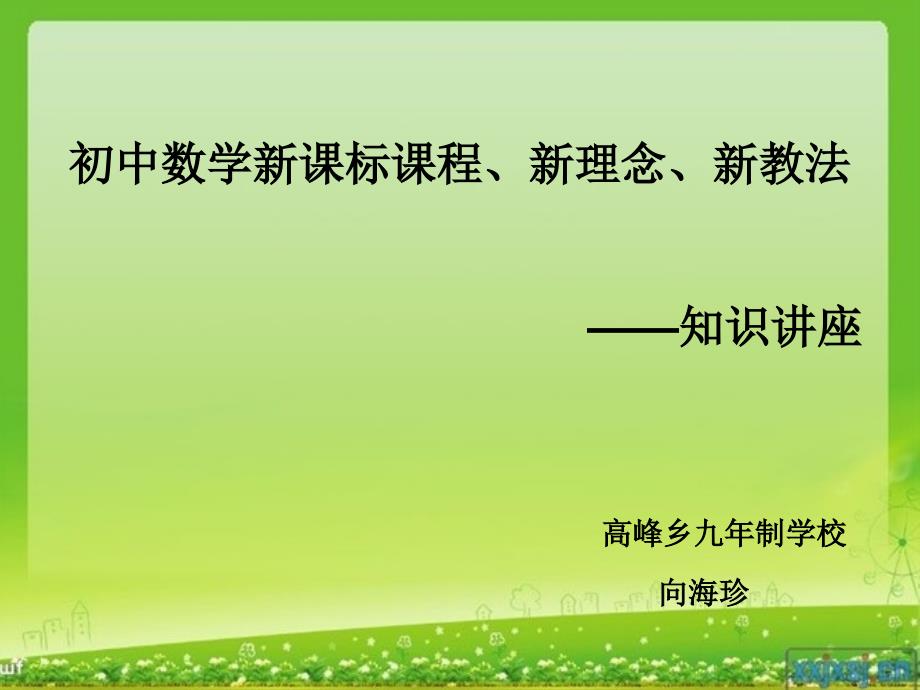 初中数学专题讲座_第1页