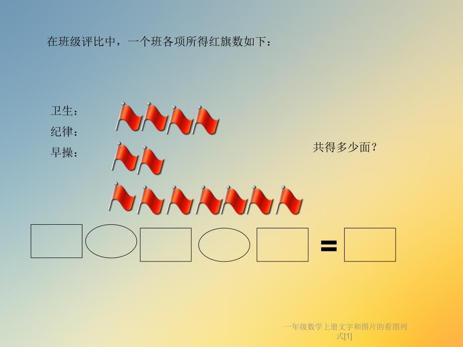 一年级数学上册文字和图片的看图列式[1]课件_第3页