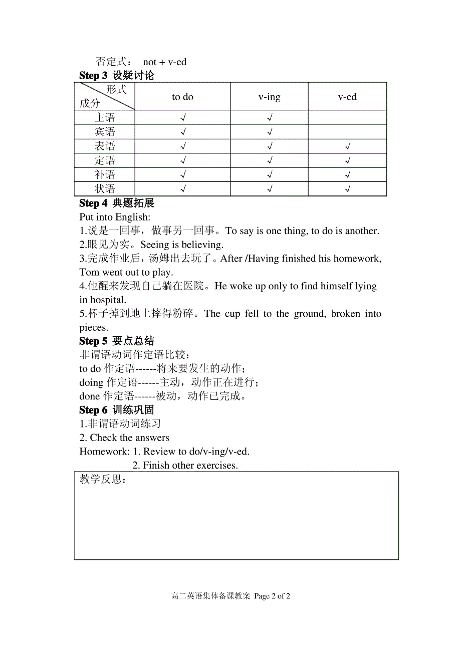 高二英语集体备课教案_第2页