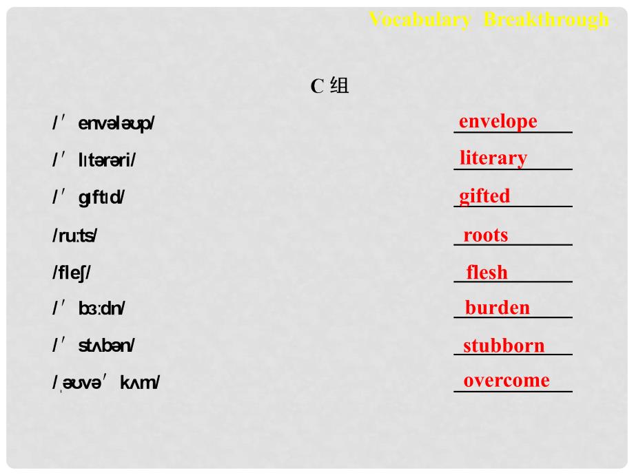 高中英语 Module 2 Fantasy Literature Vocabulary Breakthrough课件 外研版选修6_第4页