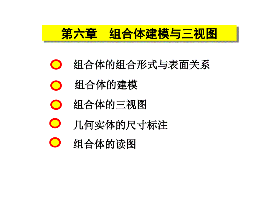 3D工程制图：第6章组合体建模与三视图_第1页