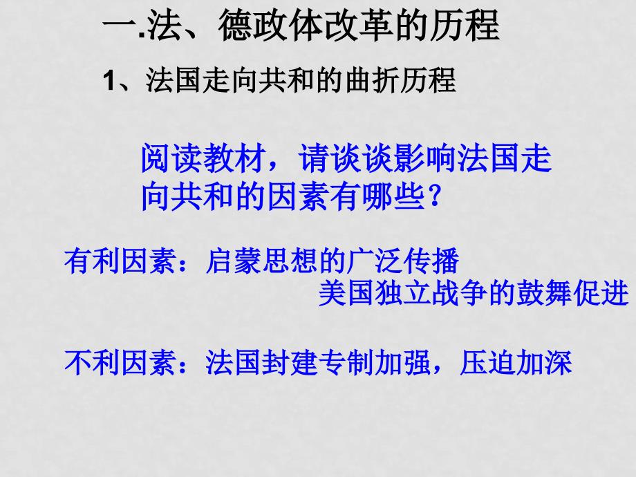 高一历史 欧洲大陆的政体改革课件必修1_第3页