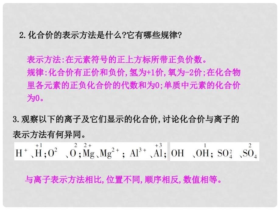 九年级化学上册 第四单元 课题4 化学式与化合价（第2课时）课件 （新版）新人教版_第5页