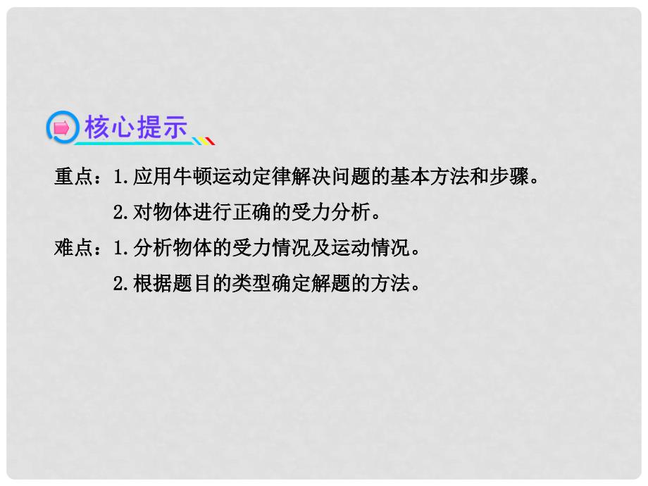 广西宾阳中学高三物理阶段复习 4.6 用牛顿运动定律解决问题课件 新人教版_第3页