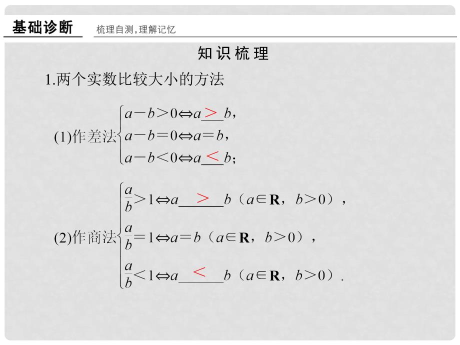 高考数学一轮复习 第七章 不等式 第1讲 不等式的性质与一元二次不等式课件_第3页