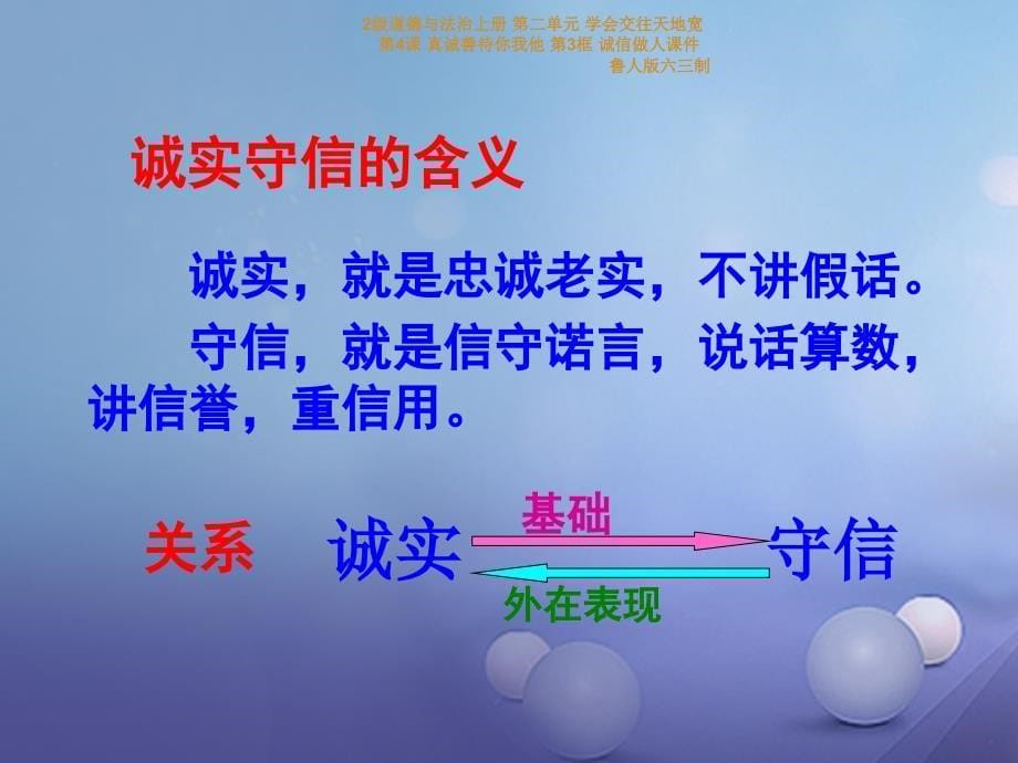 最新2级道德与法治上册第二单元学会交往天地宽第4课真诚善待你我他第3框诚信做人课件鲁人版六三制_第5页