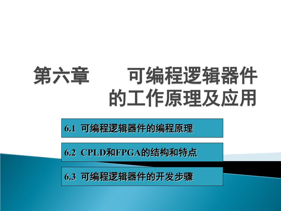 可编程逻辑器件的工作原理及应用教学课件PPT_第1页