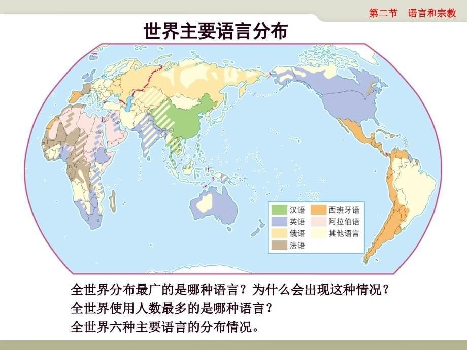 中图版初中地理八上3.2语言和宗教课件3_第5页