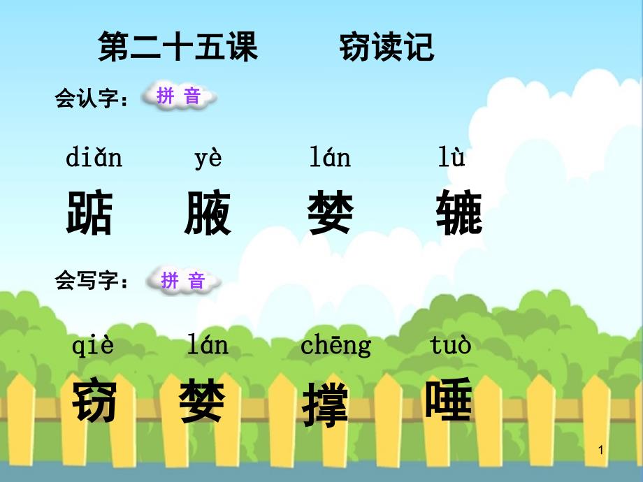窃读记生字词学习课堂PPT_第1页