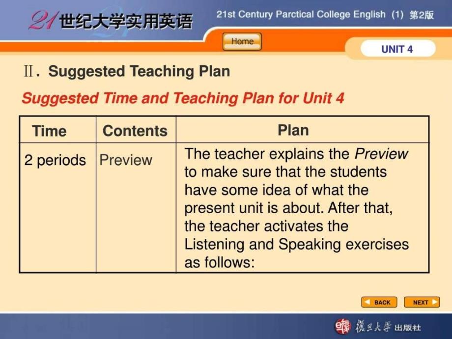 21世纪大学实用英语综合教程(1,4单元_第4页