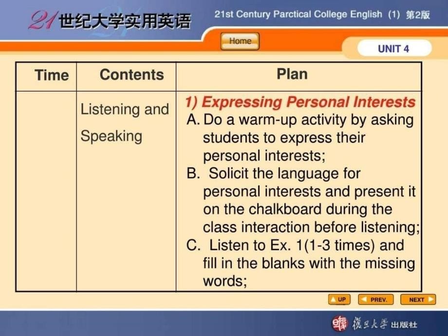 21世纪大学实用英语综合教程(1,4单元_第5页