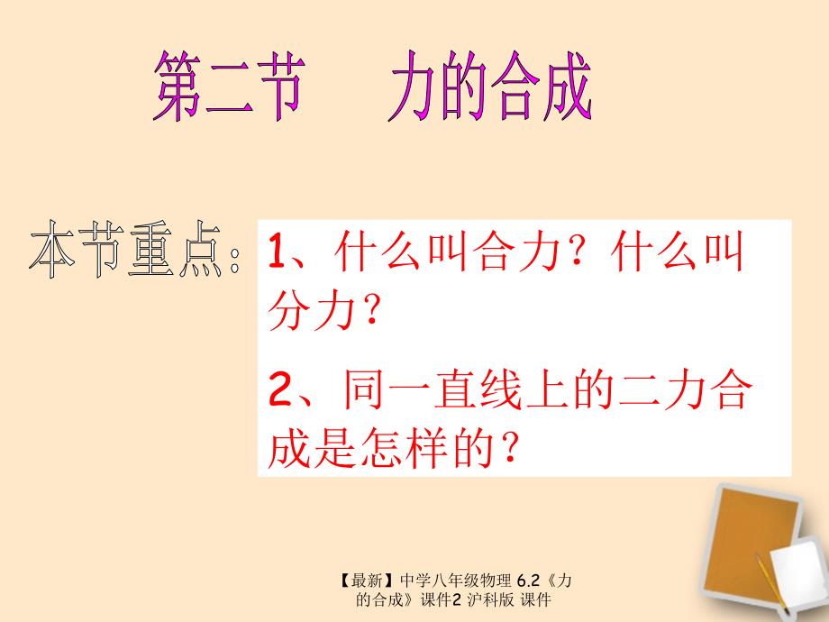 最新八年级物理6.2力的合成2沪科版_第1页