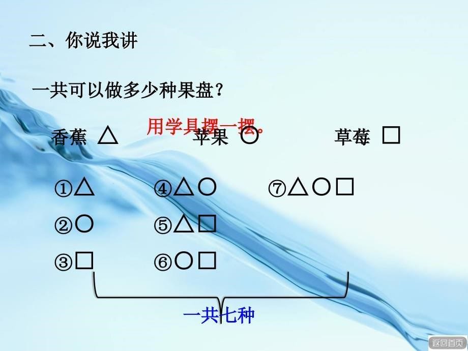 2020【青岛版】数学二年级上册：第7单元智慧广场——找简单事物的组合数教学课件_第5页