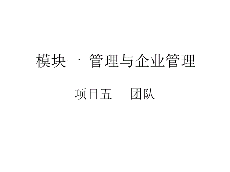 模块一项目五团队_第1页
