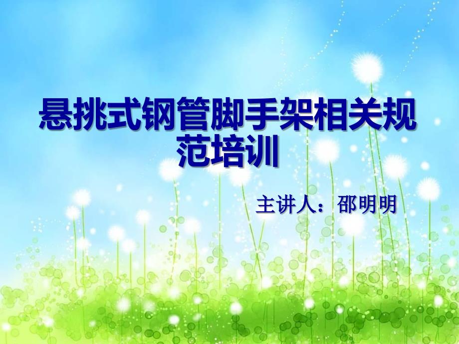 悬挑式脚手架规范培训_第1页