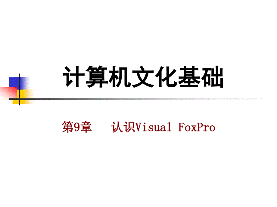 第9章认识VisualFoxPro_第1页