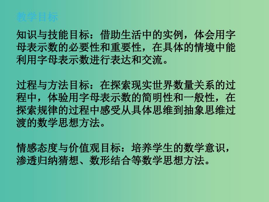 六年级数学上册 第三章 1《用字母表示数》课件 鲁教版五四制_第2页