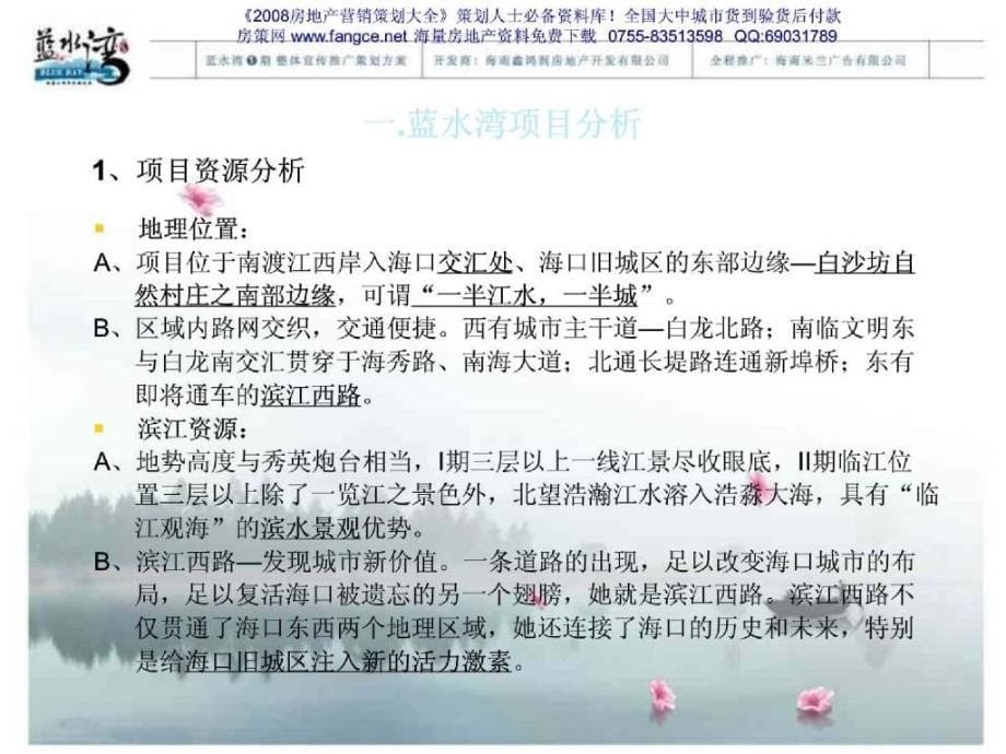 经典海口蓝水湾地产项目整体宣传推广方案76PPT_第5页