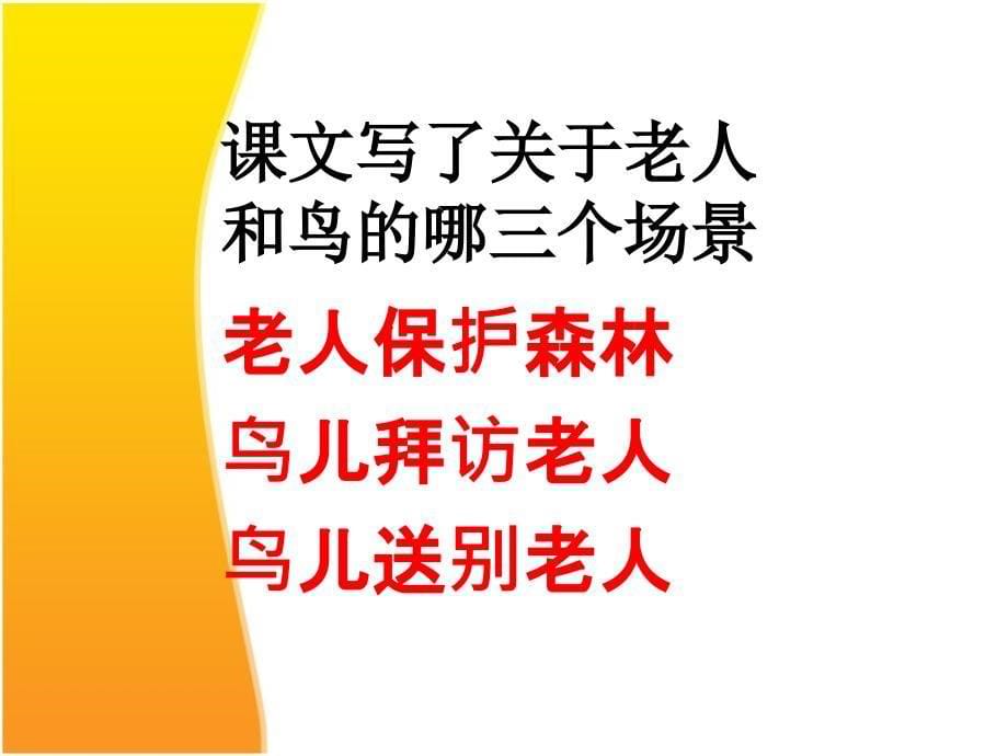 春冀教版语文四下《老人和鸟》ppt课件3_第5页