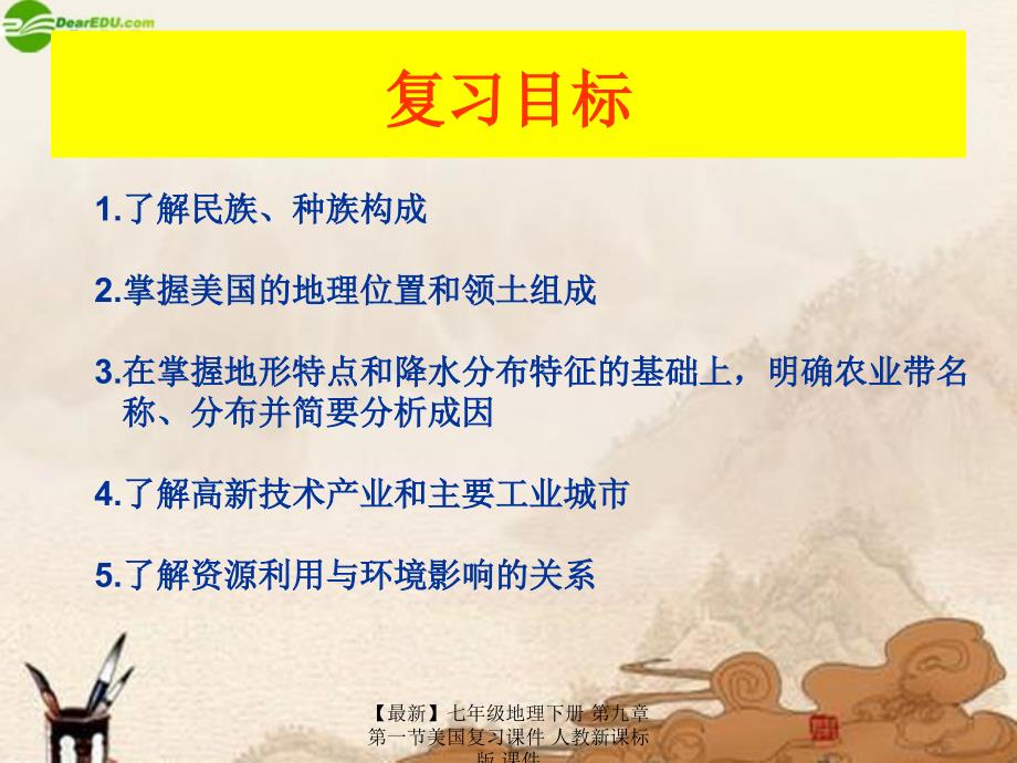 最新七年级地理下册第九章第一节美国复习课件人教新课标版课件_第2页