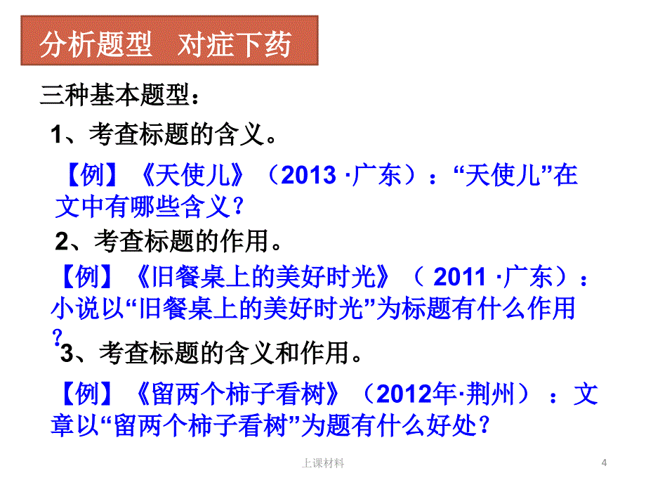 标题的含义和作用类题型答题指要(公开课)【上课教学】_第4页