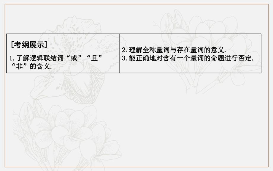 版导与练一轮复习理科数学课件：第一篇　集合与常用逻辑用语必修1、选修11 第3节　简单的逻辑联结词、全称量词与存在量词_第2页