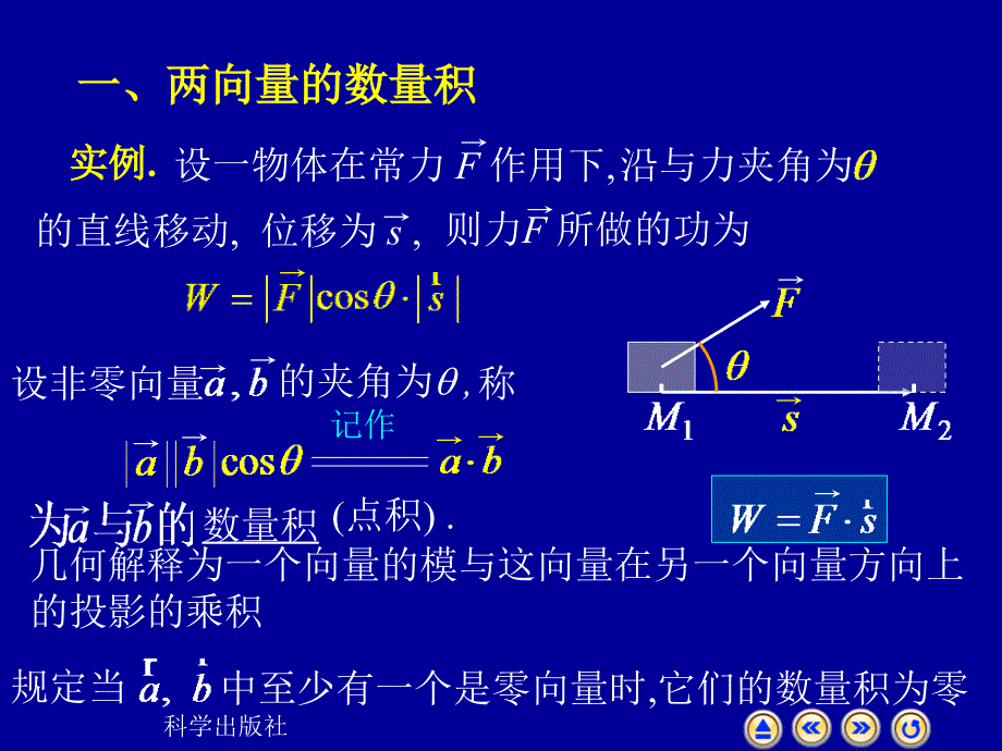 高等数学上册课件：7-3 向量的数量积向量积_第2页