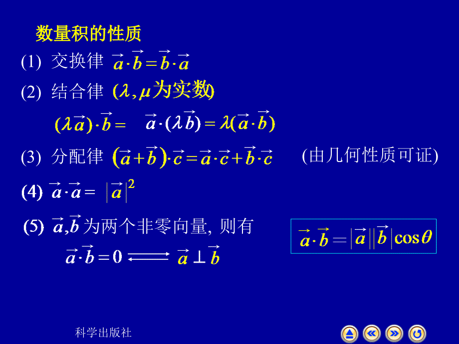 高等数学上册课件：7-3 向量的数量积向量积_第3页