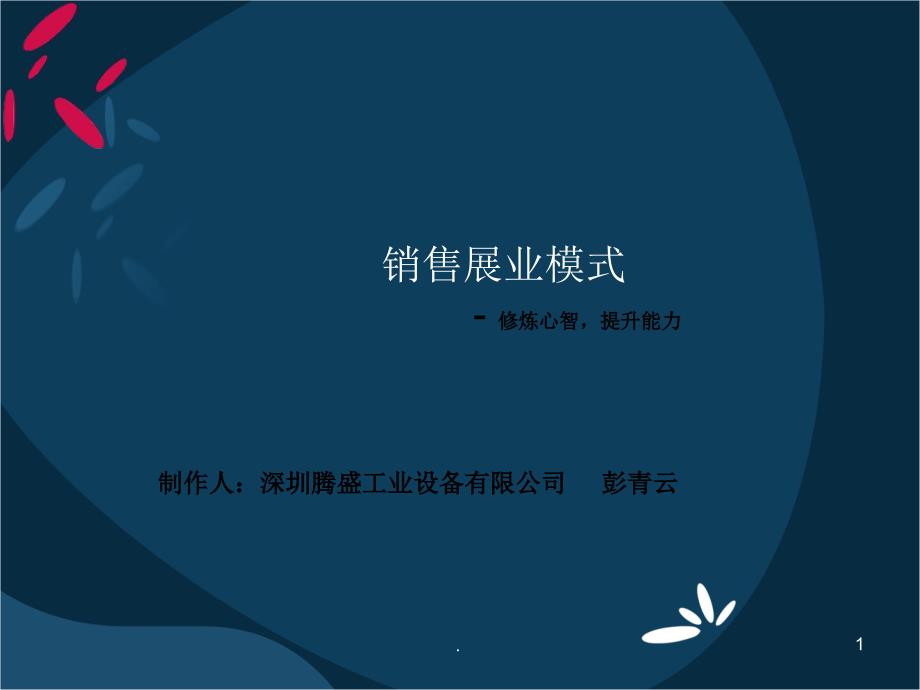 销售展业模式.PPT_第1页