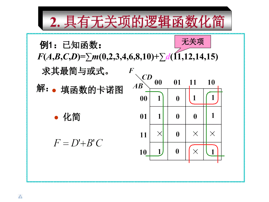 25具有无关项的逻辑函数及其化简_第2页