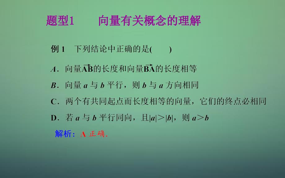 高中数学 2.1平面向量的实际背景及基本概念课件 新人教A版必修_第3页