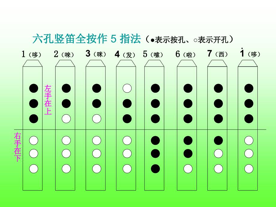 六孔竖笛指法示意图_第2页