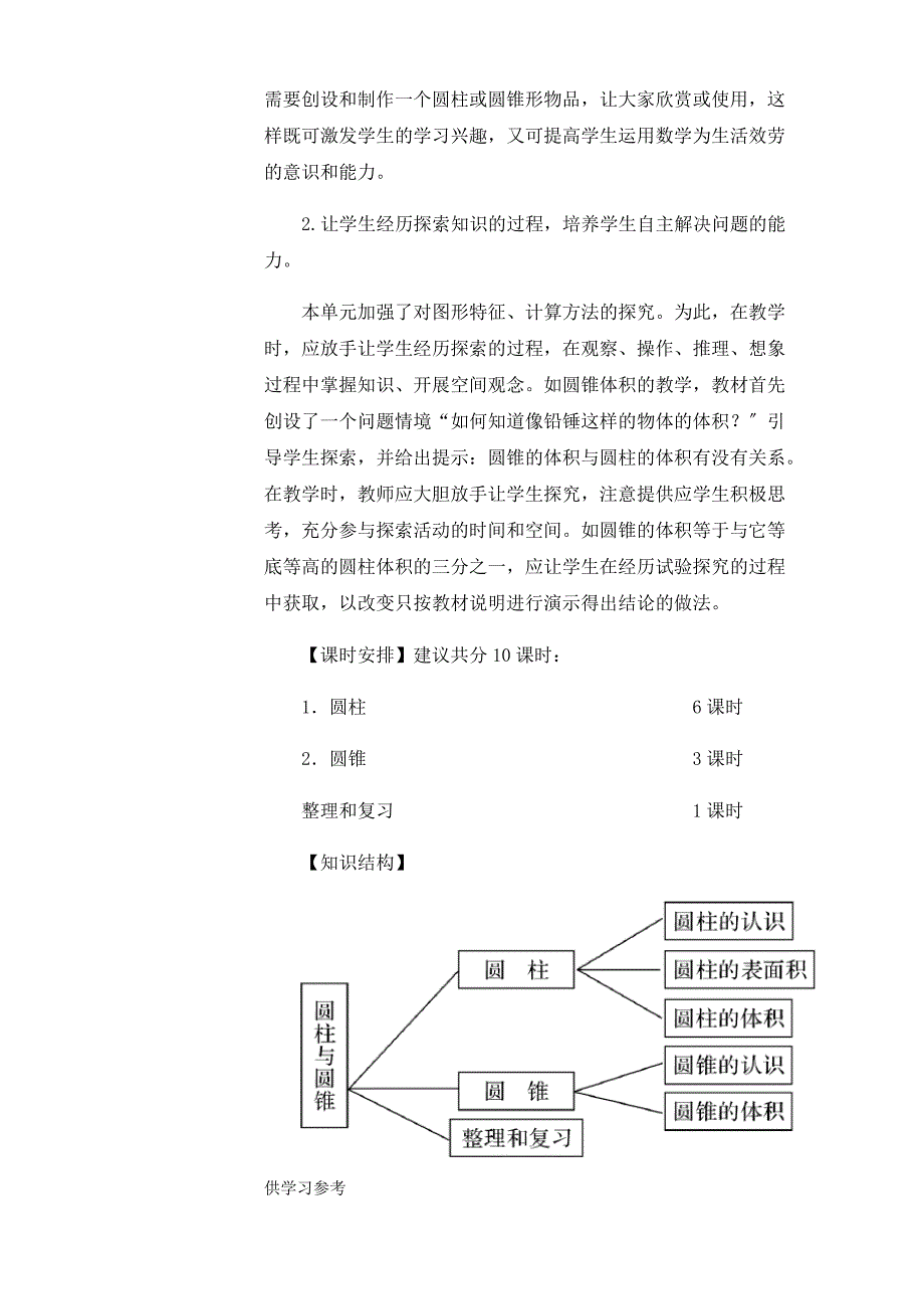 人教版小学数学六年级圆柱与圆锥教案_第2页