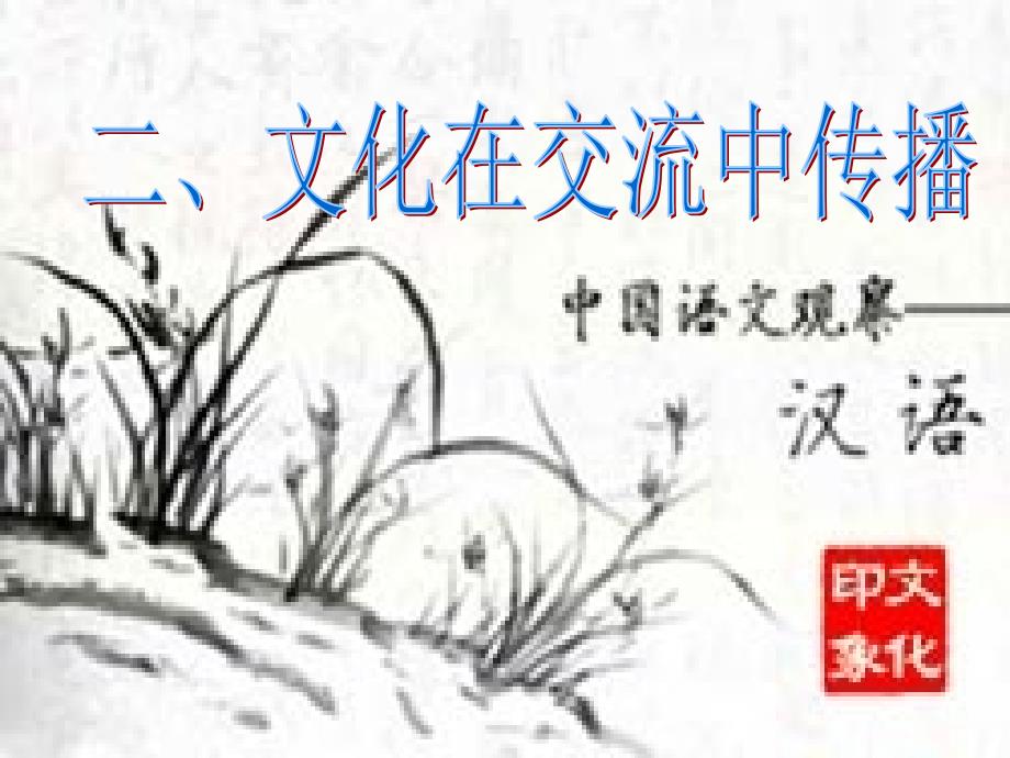 《文化在交流中传播》.ppt_第1页