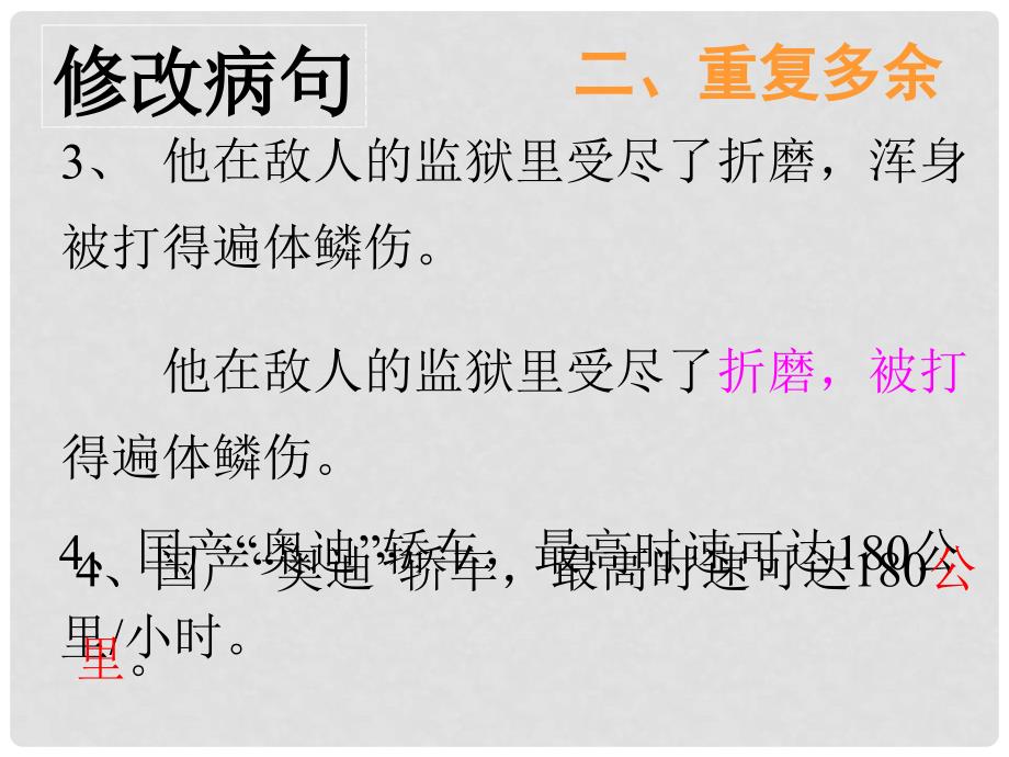 九年级语文《病句修改》课件 新人教版_第4页