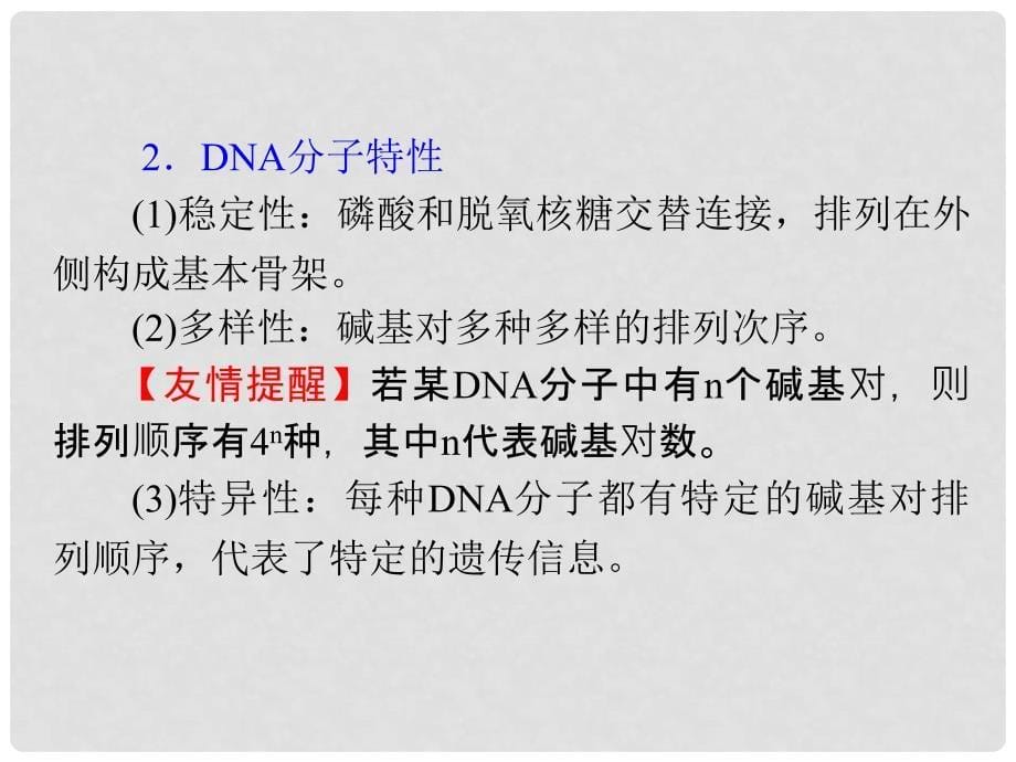 高考生物一轮复习 第6讲DNA分子的结构、复制及基因是有遗传效应的DNA片段课件 新人教版必修2（湖南专用）_第5页