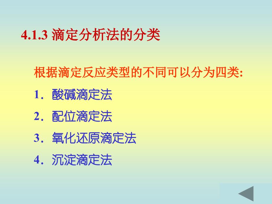 分析化学第2版电子教案4.1滴定分析法概述英语_第3页