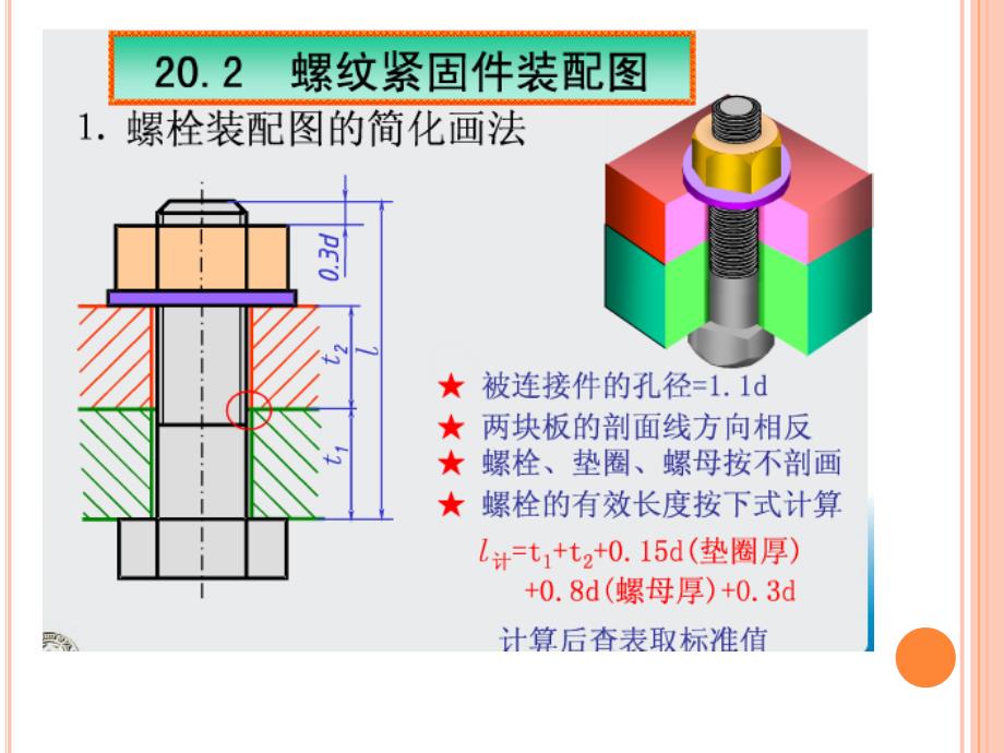 螺栓连接装配图的画法_第4页