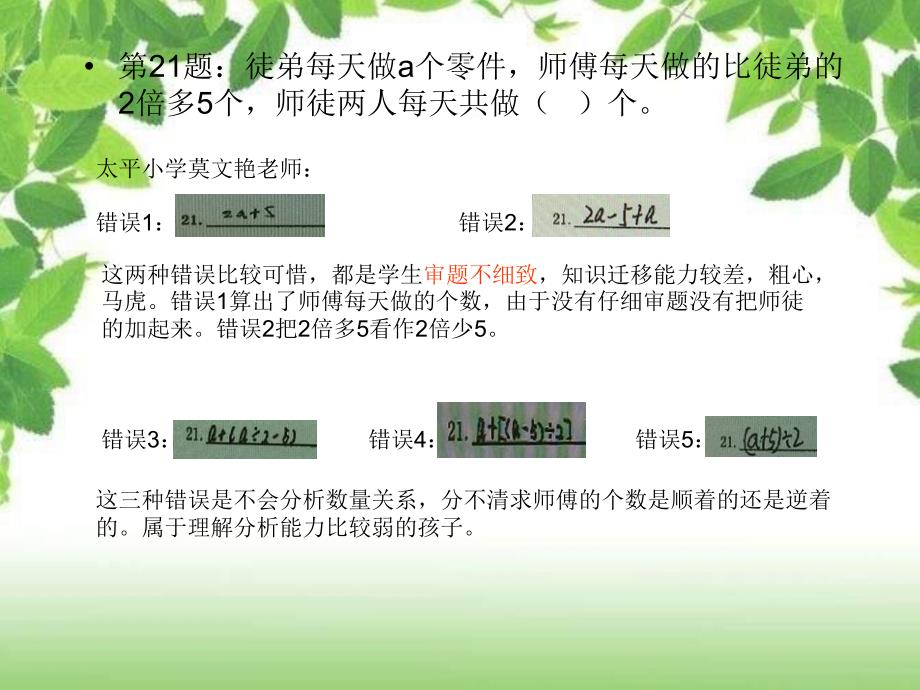 小学数学质量分析课件《应用题的阅读理解》_第4页