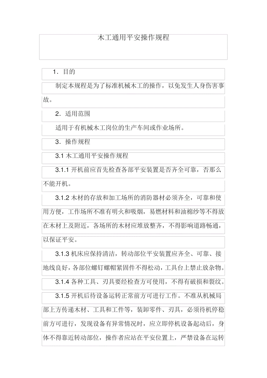 电锯操作安全规程_第1页