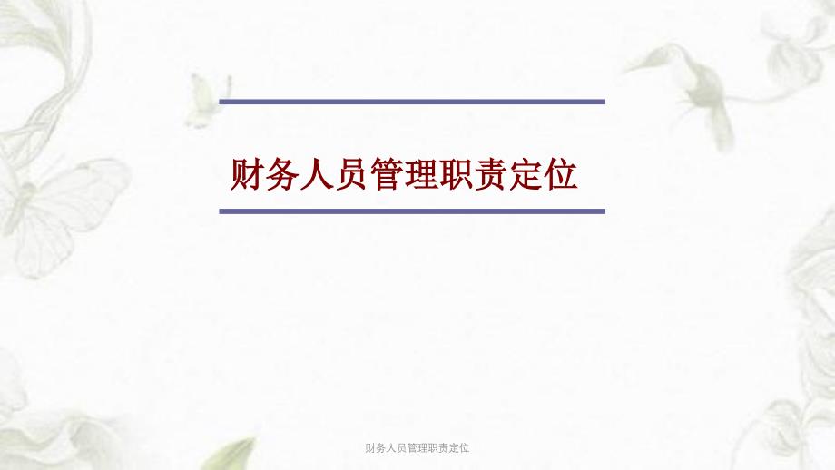 财务人员管理职责定位ppt课件_第1页