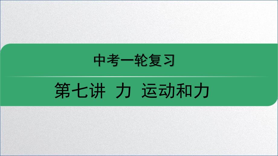 运动和力中考复习课件_第1页