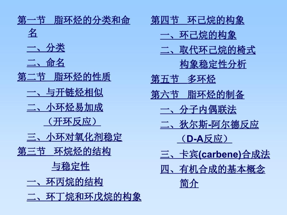 第五部分脂环烃alicyclichydrocarbon教学课件_第2页