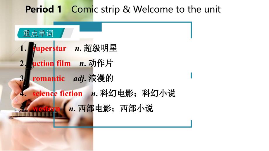 2018年秋九年级英语上册 Unit 7 Films Period 1 Comic strip &amp;amp; Welcome to the unit导学课件2 （新版）牛津版_第2页