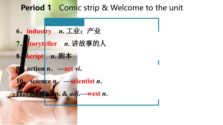 2018年秋九年级英语上册 Unit 7 Films Period 1 Comic strip &amp;amp; Welcome to the unit导学课件2 （新版）牛津版_第3页