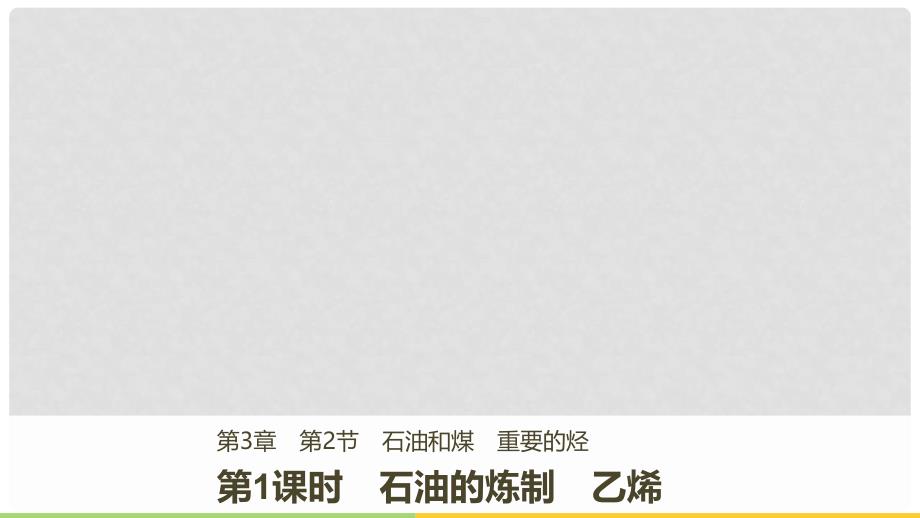 高中化学 第3章 重要的有机化合物 3.2.1 石油的炼制 乙烯课件 鲁科版必修2_第1页